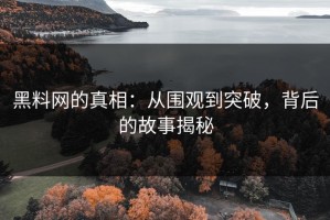 黑料网的真相：从围观到突破，背后的故事揭秘