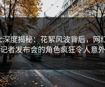 17c深度揭秘：花絮风波背后，网红在记者发布会的角色疯狂令人意外