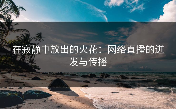 在寂静中放出的火花:网络直播的迸发与传播 在寂静中放出的火花:网络直播的迸发与传播